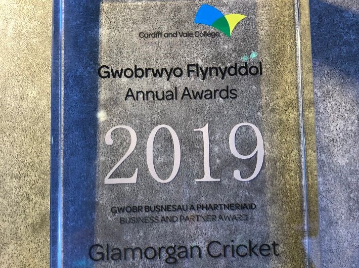 Glamorgan awarded with 2019 Business and Partner Award by CAVC