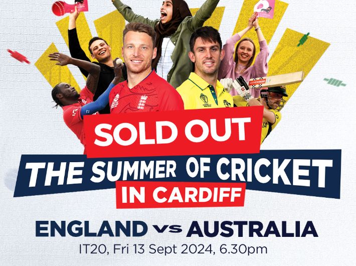 England v Australia at Sophia Gardens Sells Out