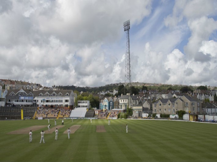 Glamorgan are 237/8 at the close of play