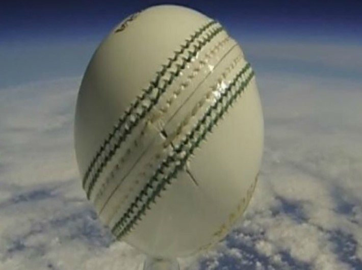 BLAST-OFF! ECB SENDS CRICKET BALL TO EDGE OF SPACE