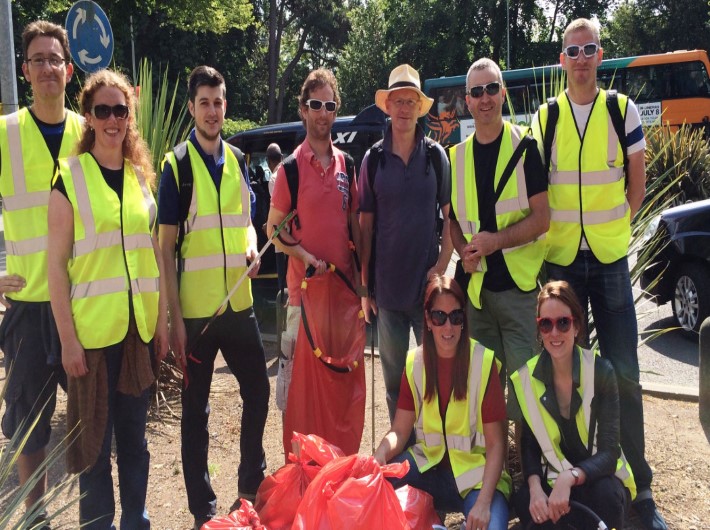 Volunteers help keep The Ashes tidy