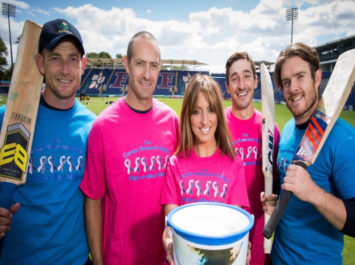 Glamorgan players paint the town pink and blue