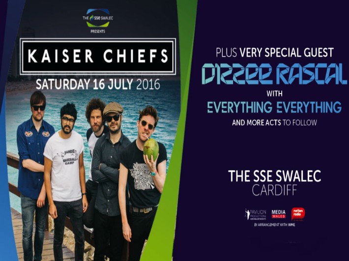 Kaiser Chiefs, Dizzee Rascal And Everything Everything To Headline Cardiff Music Event