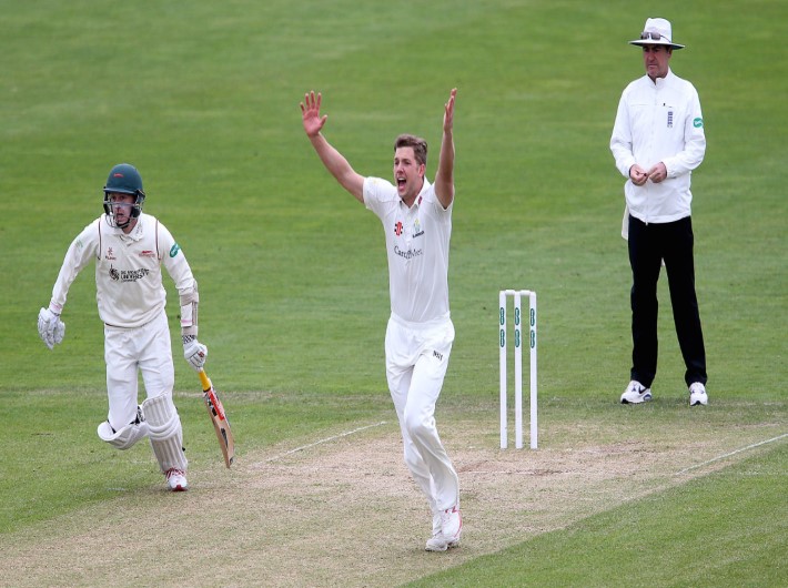 Leicestershire reach 297/6 before bad light