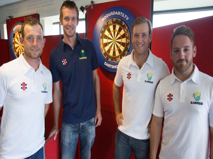 Glamorgan Players Join Memorable Darts Night At The SSE SWALEC