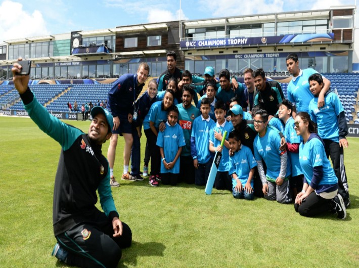 Bangladesh join local children in ‘Cricket for Good’