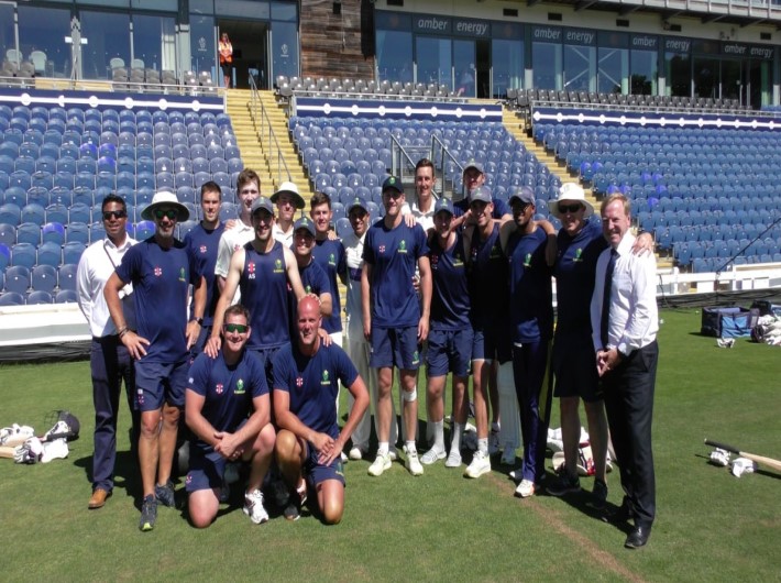 Timm van der Gugten receives his Glamorgan cap